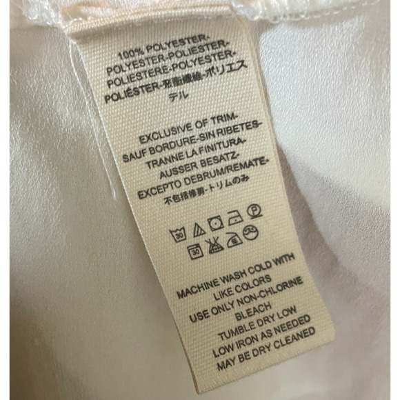 Women's Large Free People White Button Front Bow Polyester Poet Blouse - Picture 5 of 5